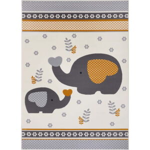 Šedý dětský koberec 170x120 cm Happy Elefant - Hanse Home
