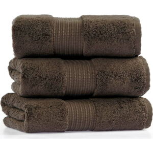 Sada 3 hnědých bavlněných ručníků Foutastic Chicago, 50 x 90 cm