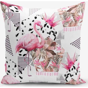 Povlak na polštář s příměsí bavlny Minimalist Cushion Covers Flamingo, 45 x 45 cm