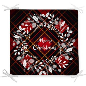 Vánoční podsedák s příměsí bavlny Minimalist Cushion Covers Xmas Wreath, 42 x 42 cm