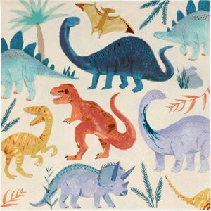 Papírové ubrousky v sadě 16 ks Dinosaur Kingdom – Meri Meri
