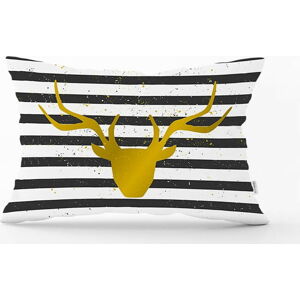 Dekorativní povlak na polštář Minimalist Cushion Covers Striped Reindeer, 35 x 55 cm