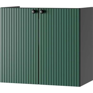 Zeleno-antracitová nízká závěsná skříňka pod umyvadlo 61,5x55,5 cm Asti – STOLKAR