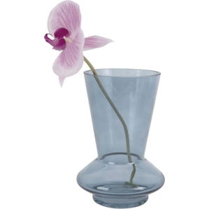 Modrá skleněná váza PT LIVING Glow, výška 17,5 cm