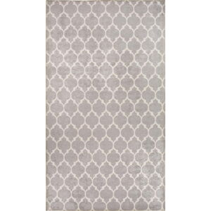 Světle šedo-krémový pratelný koberec běhoun 200x80 cm - Vitaus