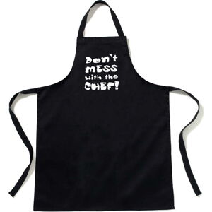 Černá bavlněná dětská zástěra Cooksmart ® Don't Mess