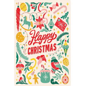 Bavlněná utěrka eleanor stuart Happy Christmas, 46 x 71 cm