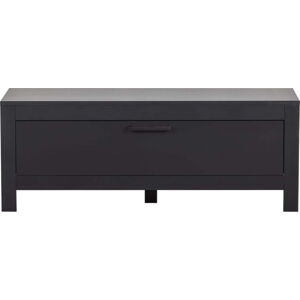 Černý TV stolek z borovicového dřeva 120x45 cm Bonk – Basiclabel
