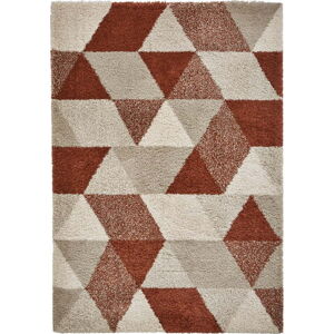 Tmavě červený koberec Think Rugs Royal Nomadic Angles, 160 x 220 cm