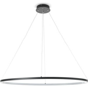 Černé závěsné svítidlo Tomasucci Oval Ring, výška 92 cm