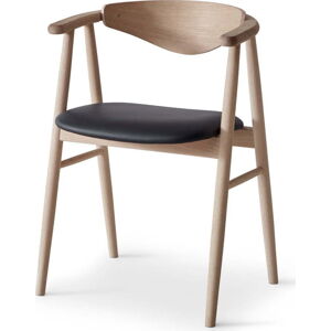 Černá/přírodní kožená jídelní židle Traditional – Hammel Furniture