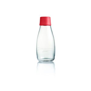 Červená skleněná lahev ReTap s doživotní zárukou, 300 ml