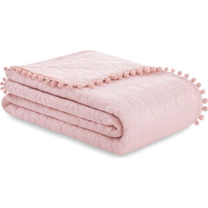 Pudrově růžový přehoz na postel AmeliaHome Meadore, 170 x 270 cm