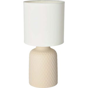 Béžová stolní lampa s textilním stínidlem (výška 32 cm) Iner – Candellux Lighting